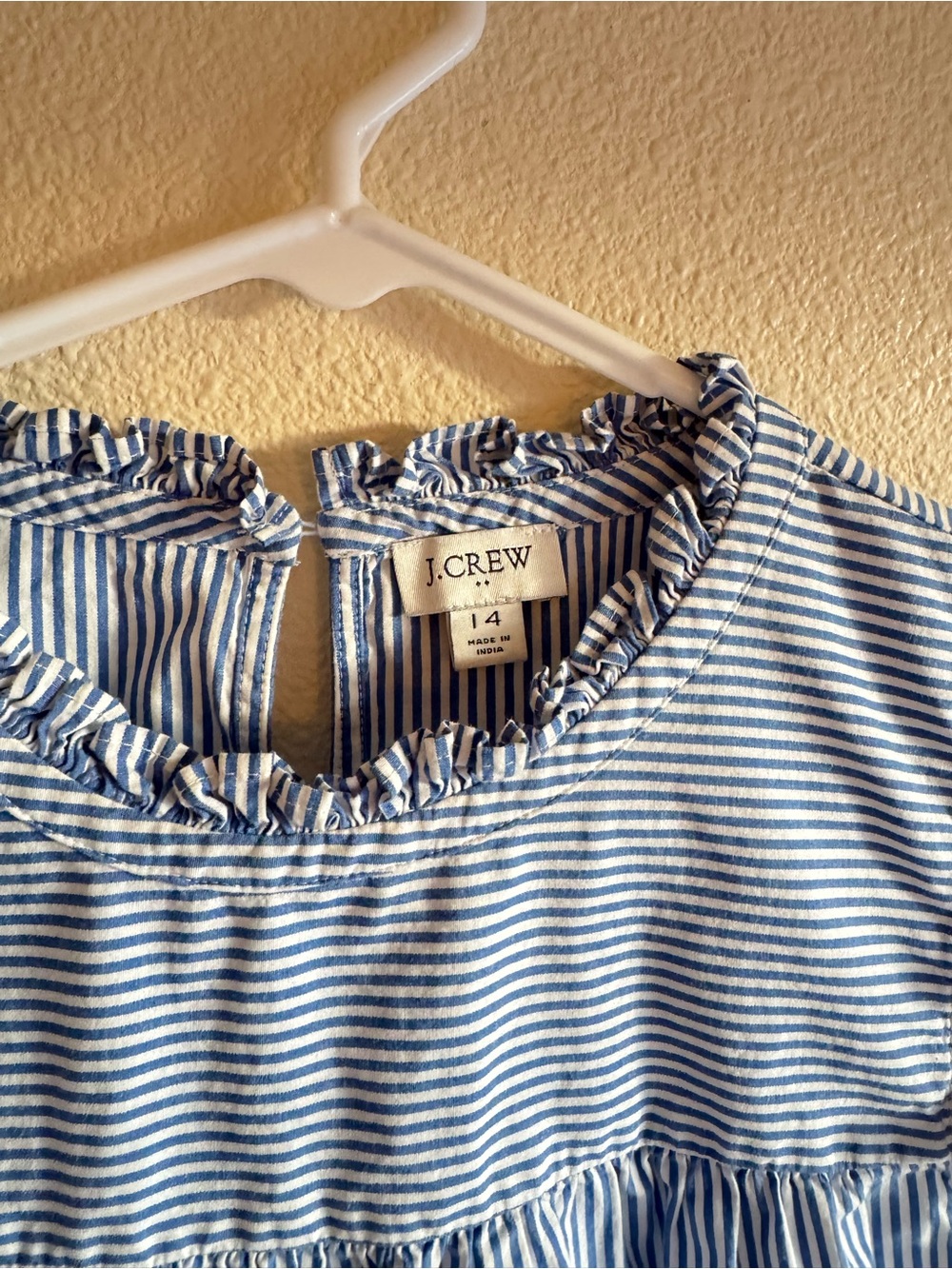 J. Crew Blue and White Striped Sleeveless Blouse - Picture 4 of 11